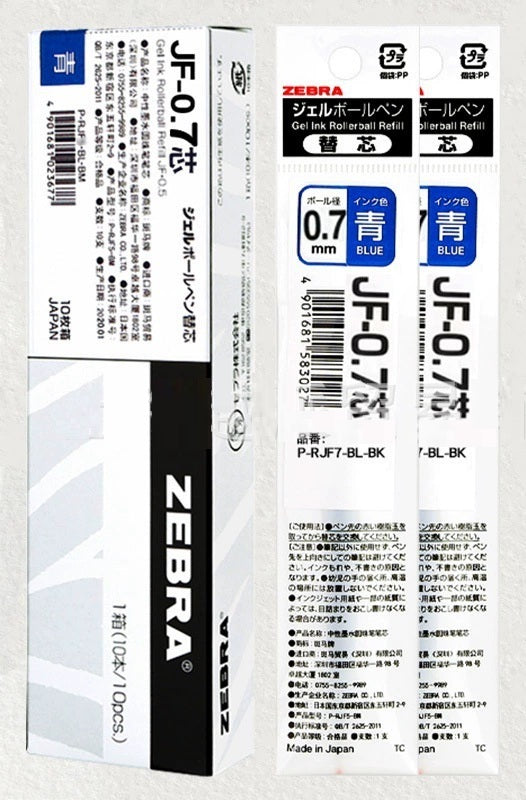 Recargas de Substituição ZEBRA Sarasa Clip- 0.3/0.38/0.4/0.5/0.7/1.0mm - Várias Cores