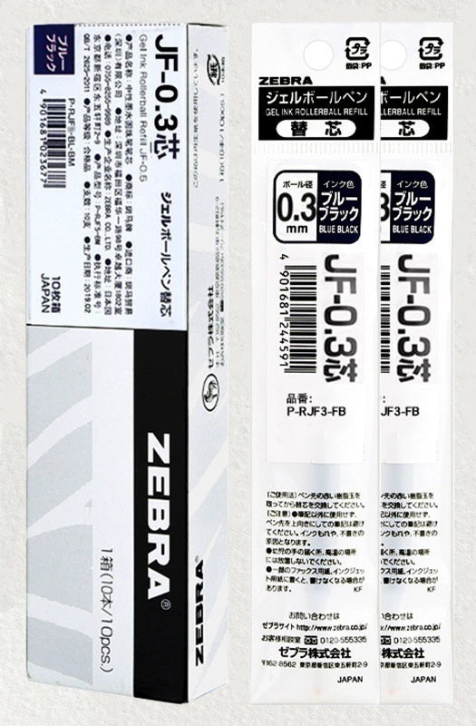 Recargas de Substituição ZEBRA Sarasa Clip- 0.3/0.38/0.4/0.5/0.7/1.0mm - Várias Cores