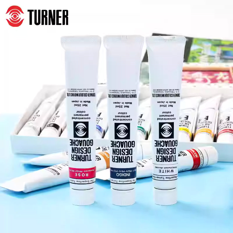 Set de Guache Turner Design – Conjunto de 12 Cores (25ml) | Qualidade Profissional Japonesa