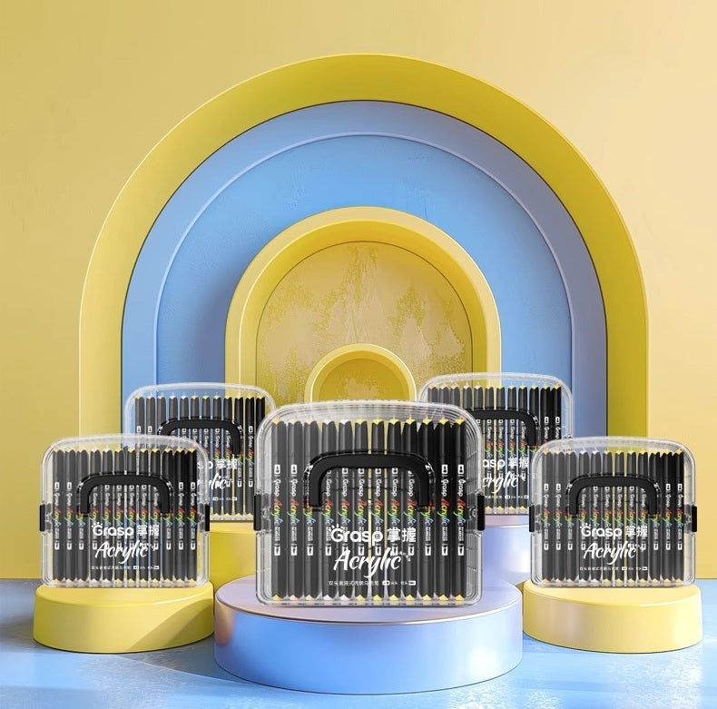 Marcadores Acrílicos Grasp Dupla Ponta - Cartuchos de Grande Capacidade 3,4 g