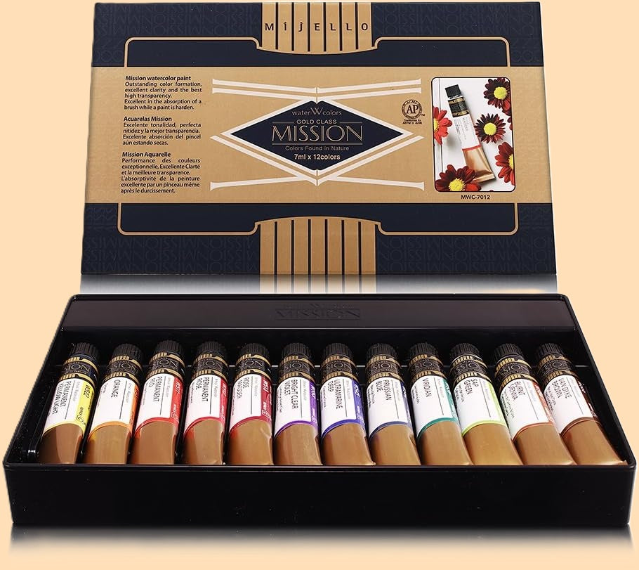 Aguarelas Profissionais Mijello-Mission Gold Class 12 Cores x 7ml