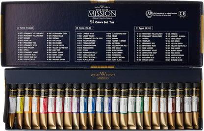 Aguarelas Profissionais Mijello-Mission Gold Class 24 Cores x 7ml