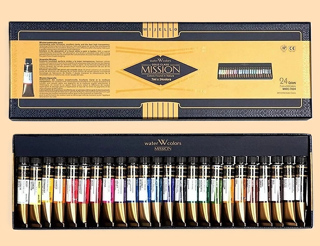 Aguarelas Profissionais Mijello-Mission Gold Class 24 Cores x 7ml