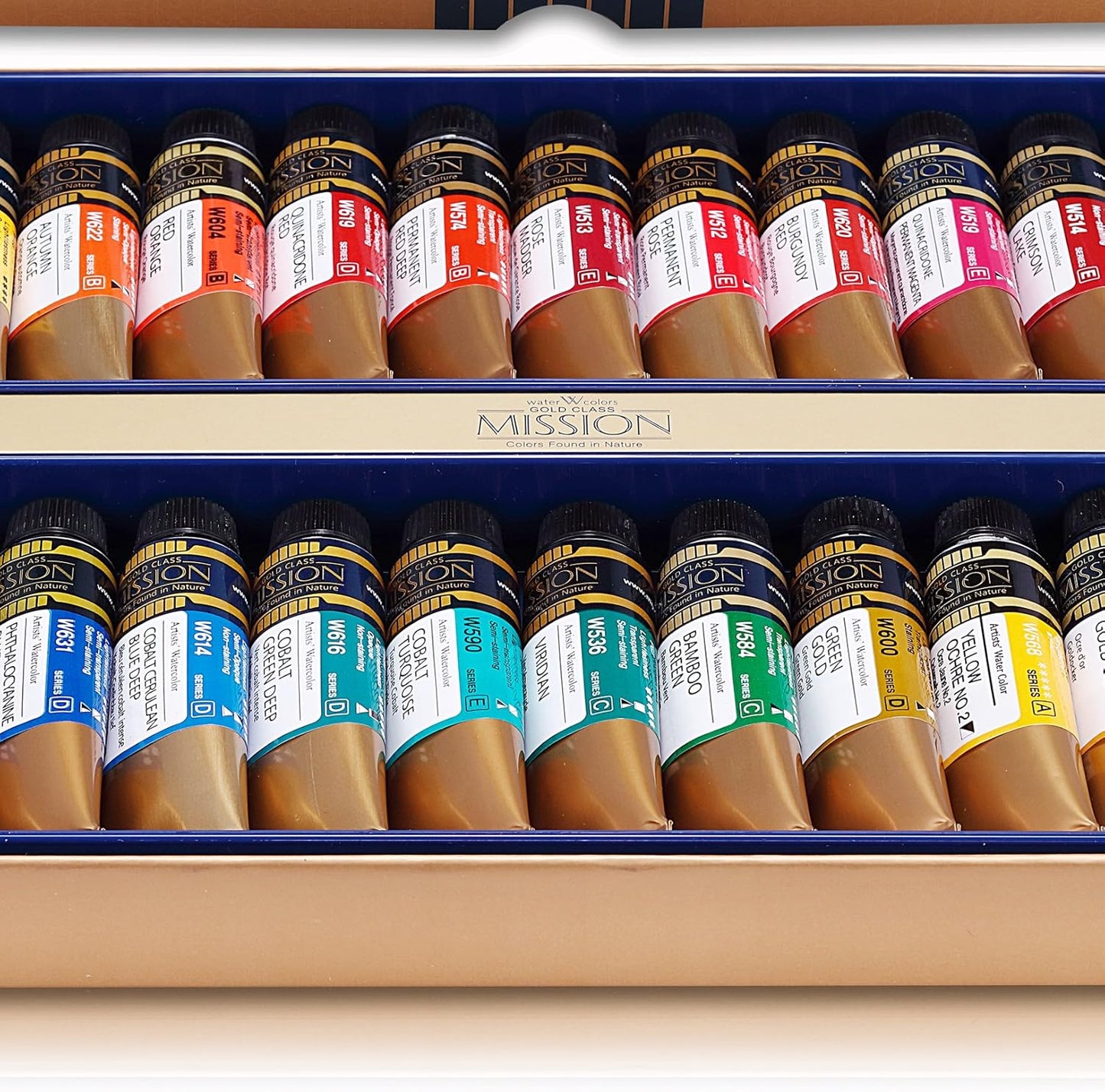 Aguarelas Profissionais Mijello-Mission Gold Class-Pure Pigment-36 Cores x 15ml