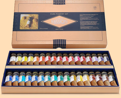 Amostra Aguarela Mijello-Mission Gold Class Pure Pigment Watercolor 24 Cores x 0.5ml