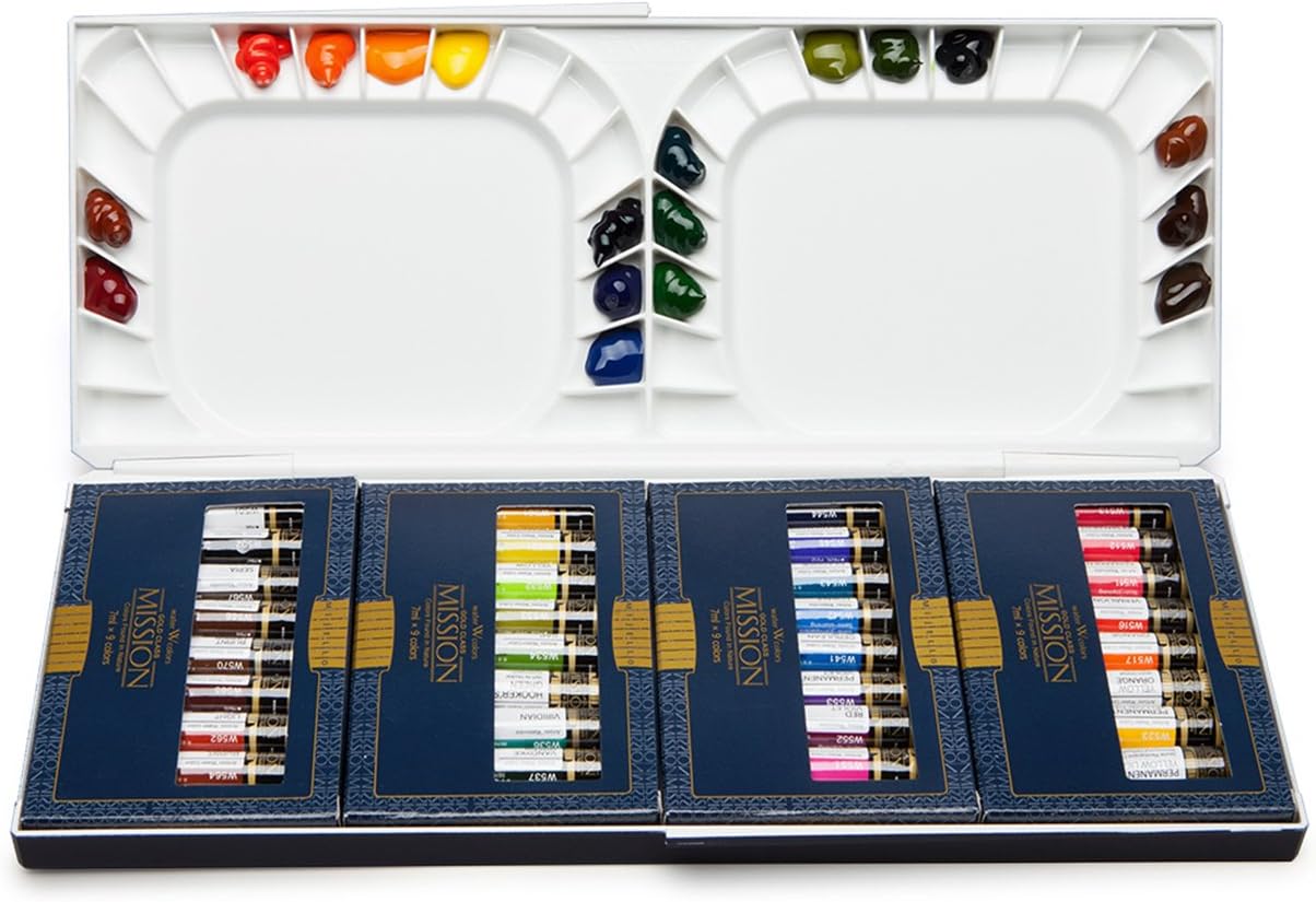 Aguarelas Profissionais Mijello-Mission Gold Class  Palette 36 Cores x 7ml + Paleta