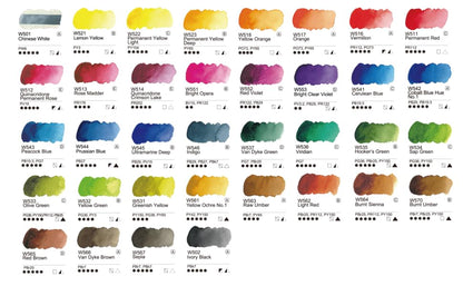 Aguarelas Profissionais Mijello-Mission Gold Class  Palette 36 Cores x 7ml + Paleta