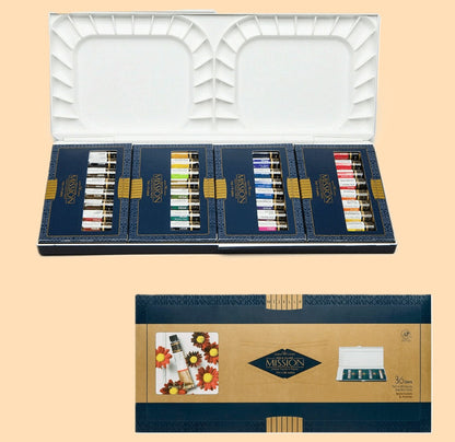 Aguarelas Profissionais Mijello-Mission Gold Class  Palette 36 Cores x 7ml + Paleta