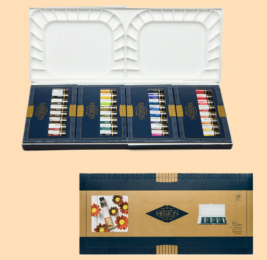 Aguarelas Profissionais Mijello-Mission Gold Class  Palette 36 Cores x 7ml + Paleta