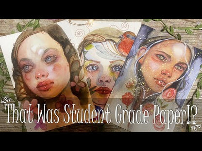 Papel de Aguarela Profissional Baohong Artist 100% Algodão (Grão Satine / Hot Pressed - 300g