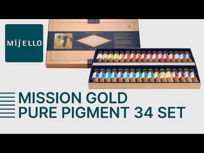 Aguarelas Profissionais Mijello-Mission Gold Class-Pure Pigment-36 Cores x 15ml