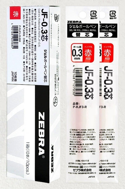 Recargas de Substituição ZEBRA Sarasa Clip- 0.3/0.38/0.4/0.5/0.7/1.0mm - Várias Cores