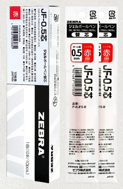 Recargas de Substituição ZEBRA Sarasa Clip- 0.3/0.38/0.4/0.5/0.7/1.0mm - Várias Cores