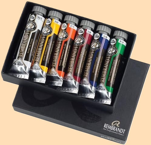 Set de Tintas a Óleo Rembrandt Extra Fino–6 Cores Essenciais x 40ml