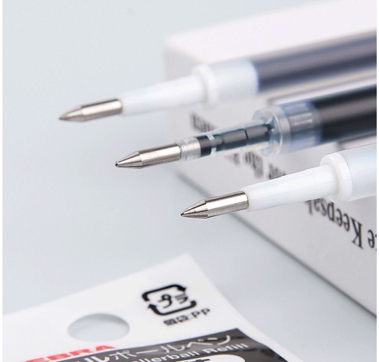 Recargas de Substituição ZEBRA Sarasa Clip- 0.3/0.38/0.4/0.5/0.7/1.0mm - Várias Cores